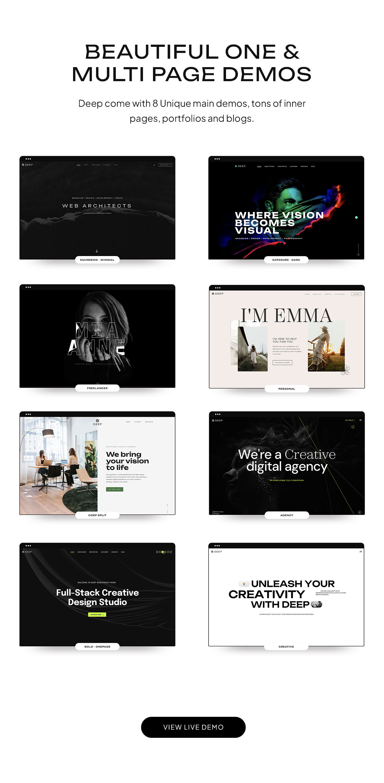 Deep - Creative Agency & Portfolio WordPress Theme - 2
